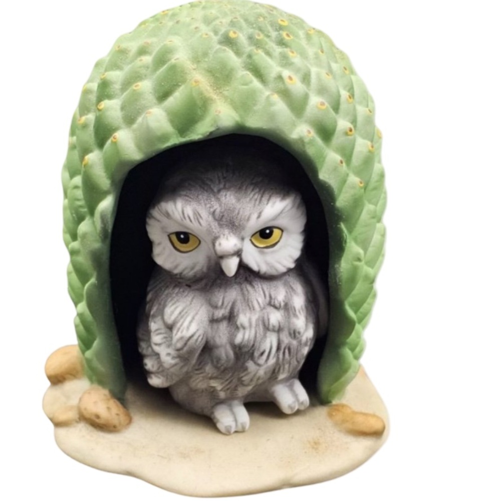 Franklin Fine Porcelain Woodland Surprises Vintage Collectible Series 1984 "OWL"